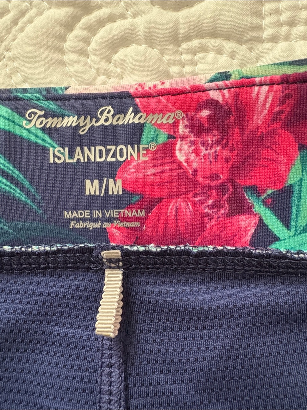 Tommy Bahama Tropical Navy Mini skorts with Pink & Green Floral Print - Picture 2 of 11